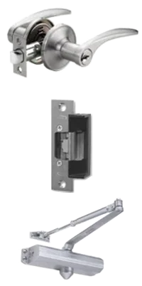 Cage door hardware detail