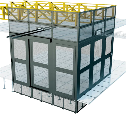 Complete cage wall system assembly