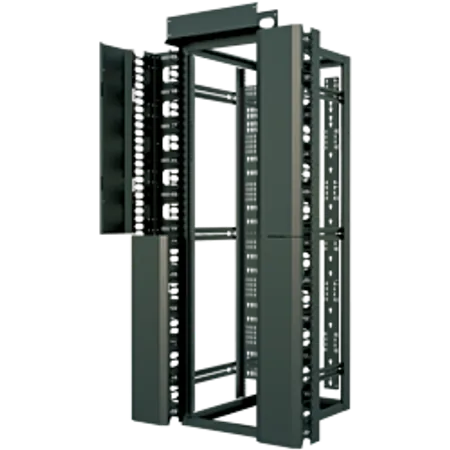 RFM four-post rack, fully loaded